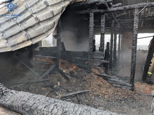 На Рівненщині вогнеборці ліквідували пожежу в приватному господарстві