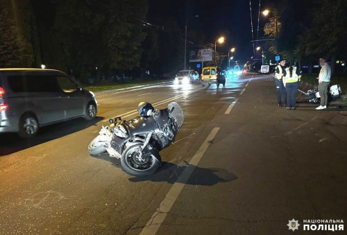 У Рівному внаслідок зіткнення двох мотоциклів травмувалося троє осіб